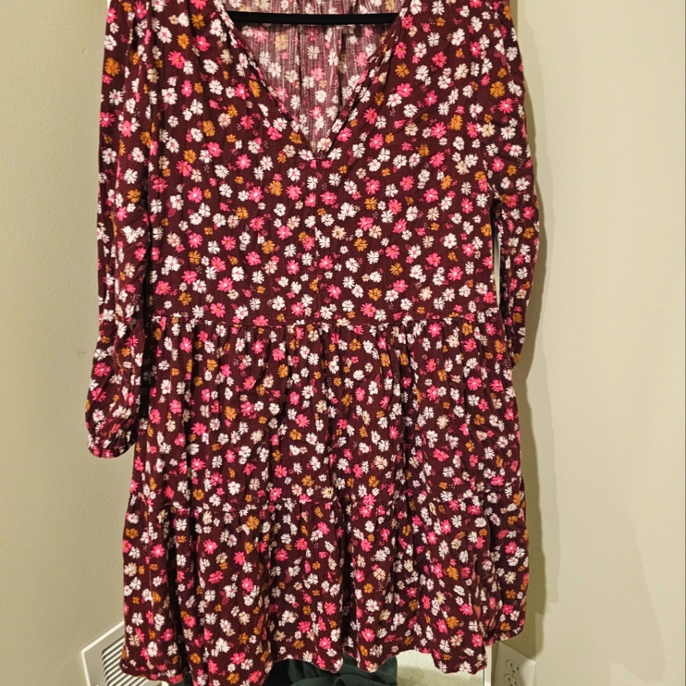 Floral V-Neck Women's Top - Multicolor